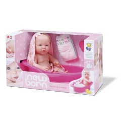 Boneca bebê banho com banheira newborn