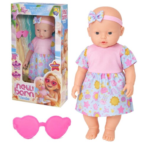 Boneca bebê new born verão 56cm