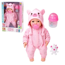 Boneca bebe pijama abre olhinho new born