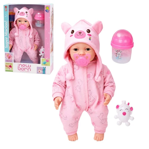 Boneca bebe pijama abre olhinho new born