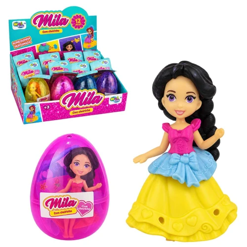 Boneca mila perfumada no ovo com acessórios Wellmix