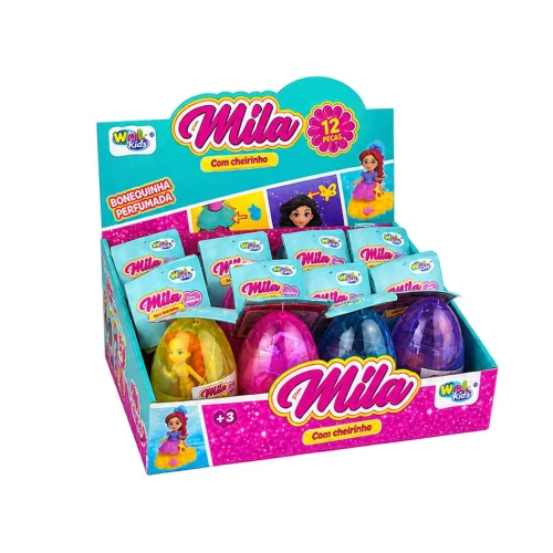 Boneca mila perfumada no ovo com acessórios Wellmix