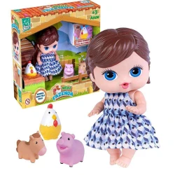 Boneca mini fazenda com bichinhos 487 super toys