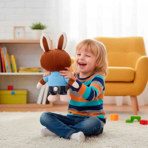 Boneca pelúcia Labubu canta e dança 35cm