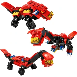 Boneco animal monta e desmonta 3 em 1