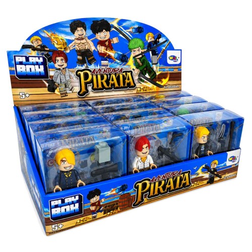 Boneco aventura pirata monta e desmonta 6cm