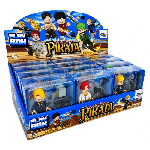 Boneco aventura pirata monta e desmonta 6cm sortidos Boneco aventura pirata monta e desmonta 6cm sortidos