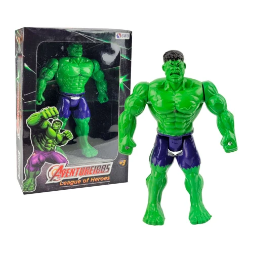 Boneco aventureiros verde esmaga com luz 20cm
