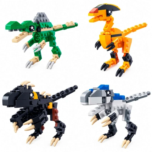 Boneco dino robô monta e desmonta 2 em 1 Wellmix
