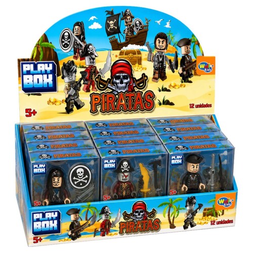 Boneco pirata monta e desmonta 6cm sortido