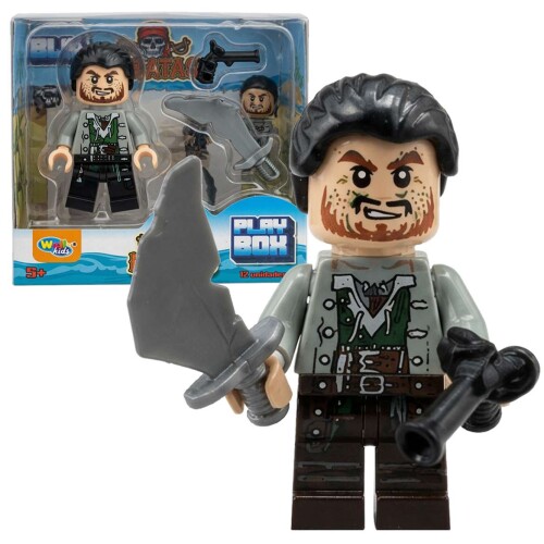 Boneco pirata monta e desmonta 6cm sortido