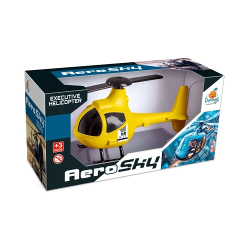 Brinquedo Helicóptero plástico Aerosky Orange Toys