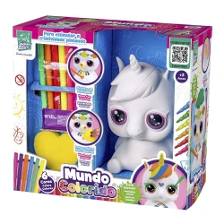 Brinquedo Unicórnio para pintura Mundo Colorido Super Toys