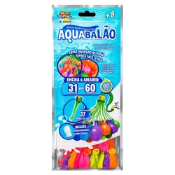 Brinquedo balão kit aquabalão encha e amarre com 37 unidades