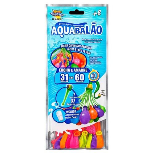 Brinquedo balão kit aquabalão encha e amarre com 37 unidades Brinquedo balão kit aquabalão encha e amarre com 37 unidades