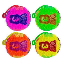 Brinquedo bolinha Squishy borracha com luz sortida ToyKing
