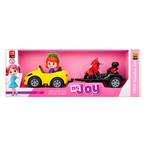 Brinquedo carro com carreta trip scooter girl (v) Brinquedo carro com carreta trip scooter girl (v)