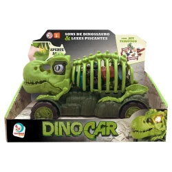 Brinquedo carro dino 23cm luz e som com acessórios Cardoso Toys