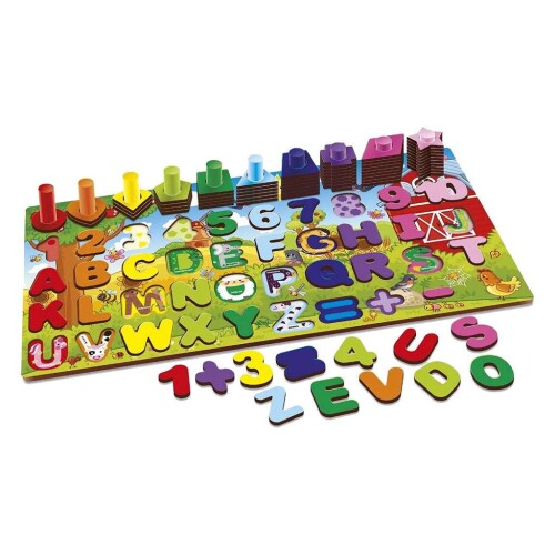 Brinquedo didático Educa Montessori com 104 peças GGBplast