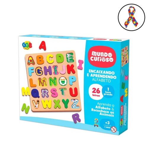 Brinquedo didático encaixando e aprendendo alfabeto GGBplast Brinquedo didático encaixando e aprendendo alfabeto GGBplast