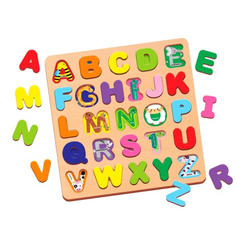 Brinquedo didático encaixando e aprendendo alfabeto GGBplast