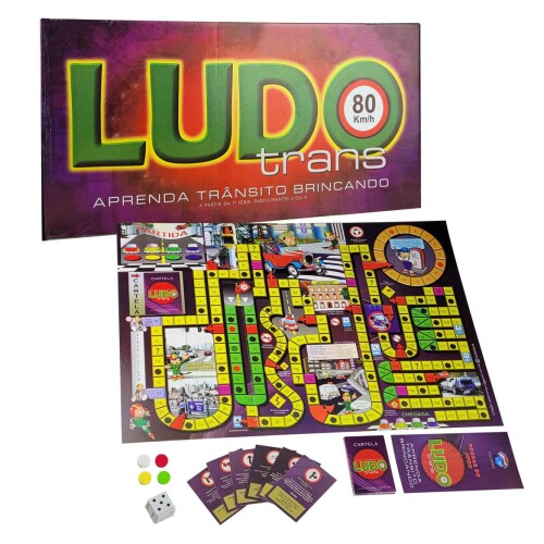 Brinquedo didático jogo ludo / jogo da memória trânsito