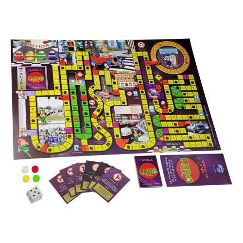 Brinquedo didático jogo ludo / jogo da memória trânsito