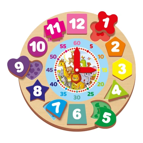Brinquedo didático relógio educativo com 12 peças GGBplast Brinquedo didático relógio educativo com 12 peças GGBplast