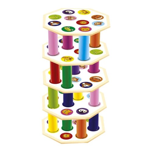 Brinquedo didático Torre de Empilhar divertida com 40 peças GGBplast