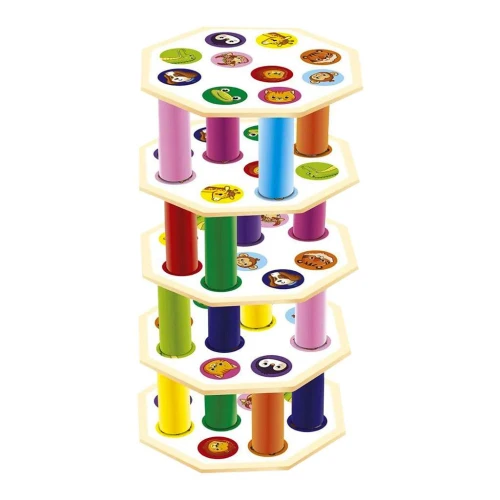 Brinquedo didático Torre de Empilhar divertida com 40 peças GGBplast Brinquedo didático Torre de Empilhar divertida com 40 peças GGBplast