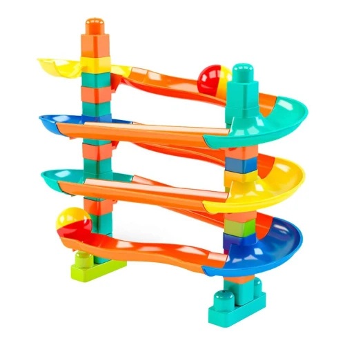 Brinquedo escorregador de bolinhas Blocolândia com 30 blocos Dismat