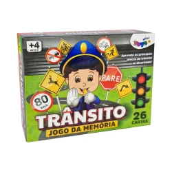 Brinquedo jogo da memória trânsito com 26 unidades Mini Toys