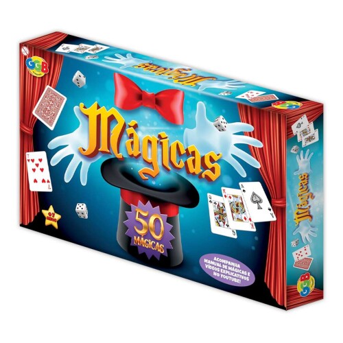 Brinquedo jogo mágicas com 50 truques GGBplast