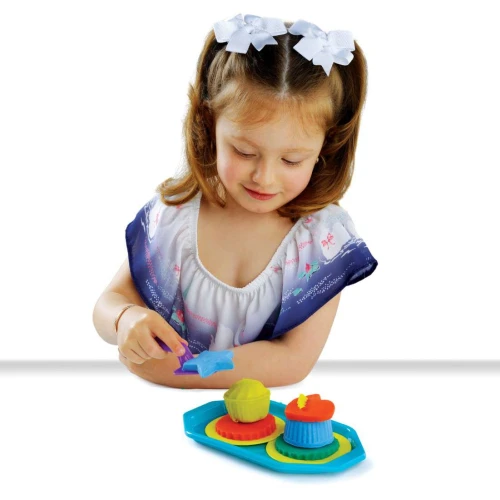 Brinquedo massa de modelar confeitos divertidos com 11 unidades + massinha Dismat