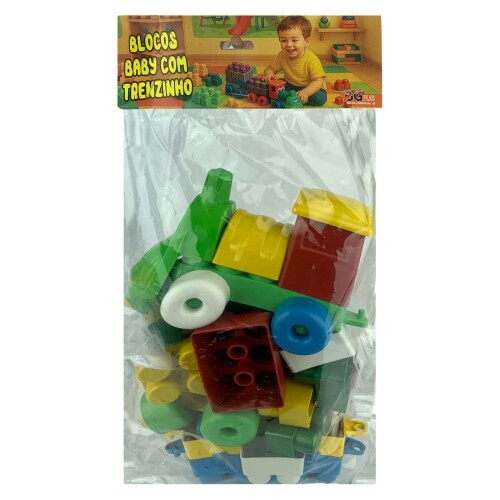 Brinquedo monte e brinque com 35 blocos e trenzinho