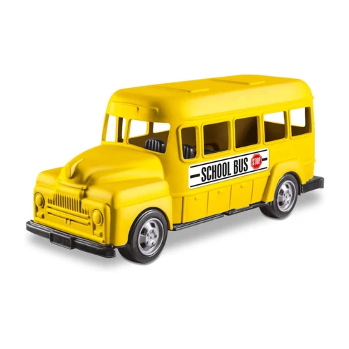 Brinquedo ônibus escolar plástico Horangr Classic Orange Toys