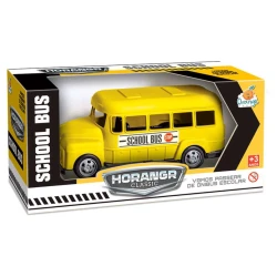 Brinquedo ônibus escolar plástico Horangr Classic Orange Toys
