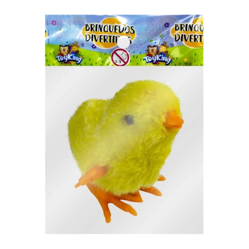 Brinquedo pintinho amarelinho á corda TK1116 ToyKing