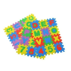 Brinquedo tapete E.V.A didático 07cm com 36 placas New Goods
