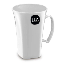 Caneca de plástico 400ml branca Uz Utilidades