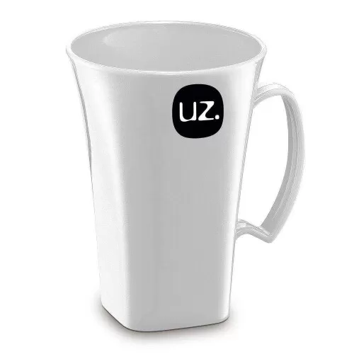 Caneca de plástico 400ml branca Uz Utilidades