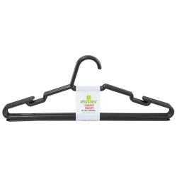 Cabide plástico smart preto com 03 unidades Plastserv