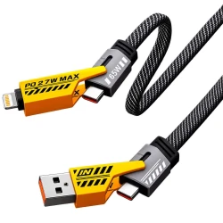 Cabo USB lightning tipo c para celular 4 em 1