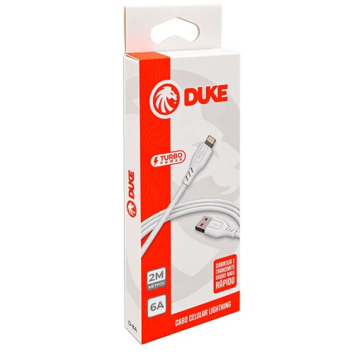 Cabo USB para celular lightining 6a 2m du-4027