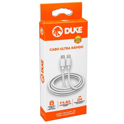 Cabo tipo c para celular lightining turbo 2mt 4.8A Cabo tipo c para celular lightining turbo 2mt 4.8A