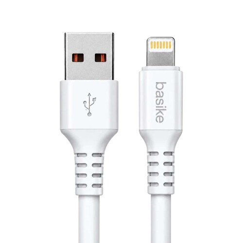 Cabo usb para celular iphone nylon 01 metro 12w Basike Cabo usb para celular iphone nylon 01 metro 12w Basike