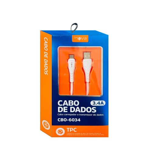 Cabo usb para celular ripo c 1 metro3.4A cb06034