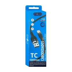 Cabo usb para celular tipo c 1 metro 3.4A cb07553