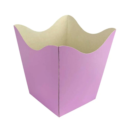 Cachepot de papel 12x12x8cm com 10 unidades Lilás