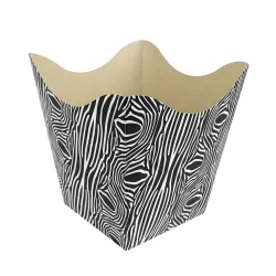 Cachepot de papel 12x12x8cm com 10 unidades Zebra